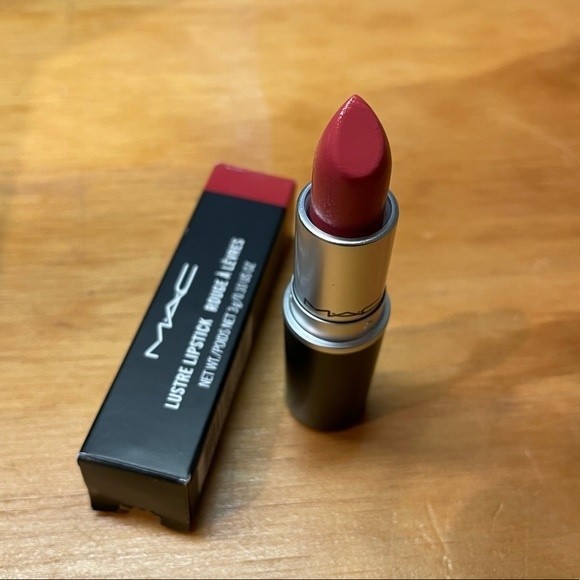 MAC Lustre Lipstick NIB 520 See Sheer **Discontinued Color** Peachy Coral Pink - Picture 2 of 7